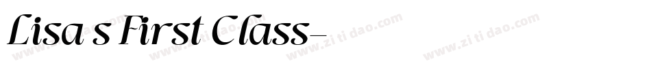 Lisa s First Class字体转换